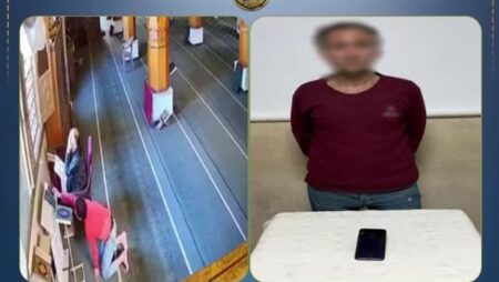 الداخلية تضبط شخصاً سرق هاتفاً من مسجد بدمياط الداخلية تضبط شخصاً سرق هاتفاً من مسجد بدمياط