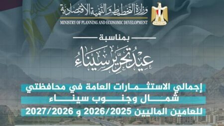 وزير التخطيط: 35 مليار جنيه استثمارات عامة لشمال وجنوب سيناء خلال عامين