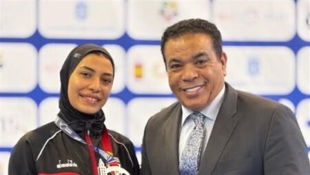 جنا حازم تنتزع فضية بطولة الدوري العالمي للكاراتيه