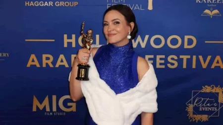 أول تعليق من ريهام عبد الغفور بعد تكريمها من مهرجان هوليوود للفيلم العربي