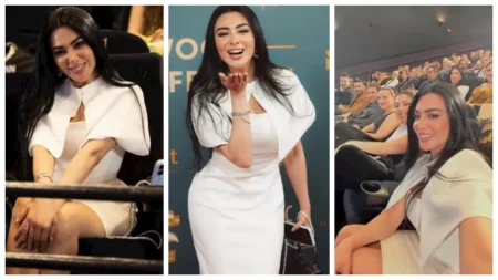 ميرهان حسين تخطف الأنظار بفستان أبيض أنيق في مهرجان هوليوود للفيلم العربي
