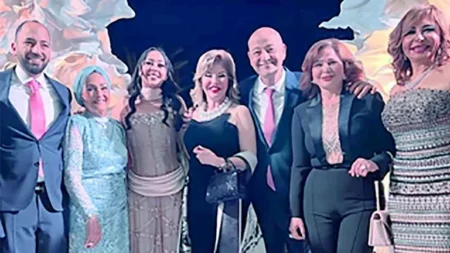 بحضور النجوم.. 20 صورة من حفل خطوبة نجل عمرو أديب ولميس الحديدي