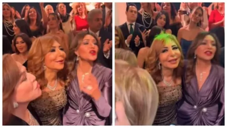 لميس الحديدي تتصدر التريند بعد رقصها مع ليلى علوي في خطوبة ابنها- صور