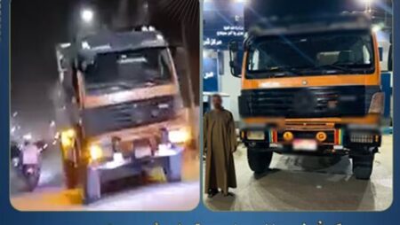 الداخلية تضبط قائد سيارة نقل يسير عكس الاتجاه بسوهاج