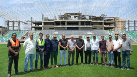 كامل أبو علي يتفقد مشروع الاستاد الجديد للنادي المصري كامل أبو علي يتفقد مشروع الاستاد الجديد للنادي المصري