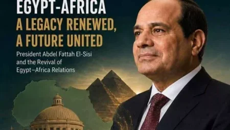 منصة دولية لدعم الحضور المصري بالقارة السمراء.. صورة السيسي تتصدر غلاف مجلة "روافد إفريقية" منصة دولية لدعم الحضور المصري بالقارة السمراء.. صورة السيسي تتصدر غلاف مجلة "روافد إفريقية"