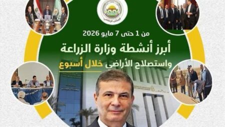 انفوجرافيك.. الحصاد الأسبوعي لوزارة الزراعة