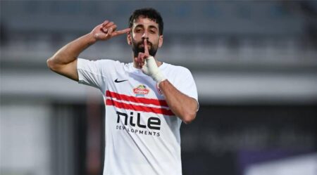 فيديو | عدي الدباغ يسجل هدف الزمالك الأول أمام سيراميكا كليوباترا