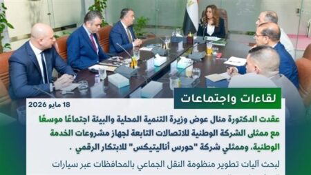 بالإنفوجراف|نشرة الحصاد الأسبوعي لأنشطة وزارة التنمية المحلية والبيئة بالإنفوجراف|نشرة الحصاد الأسبوعي لأنشطة وزارة التنمية المحلية والبيئة