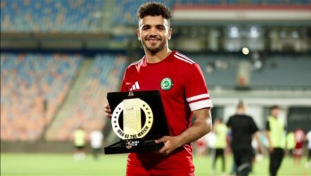 رشاد المتولي رجل مباراة مودرن سبورت وغزل المحلة في دوري نايل