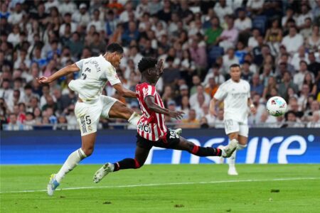 فيديو | بيلينجهام يسجل هدف ريال مدريد الثاني وأتلتيك بلباو يقلص الفارق فيديو | بيلينجهام يسجل هدف ريال مدريد الثاني وأتلتيك بلباو يقلص الفارق