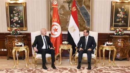 السيسي وقيس سعيد يبحثان تعزيز العلاقات المصرية التونسية وتطويرها في مختلف المجالات السيسي وقيس سعيد يبحثان تعزيز العلاقات المصرية التونسية وتطويرها في مختلف المجالات