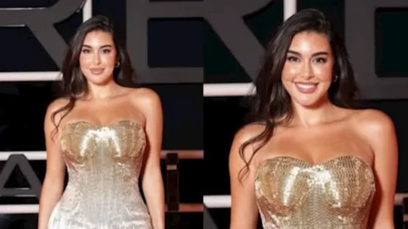 فستان ذهبي أنيق.. ياسمين صبري تبرز أناقتها في مهرجان كان السينمائي