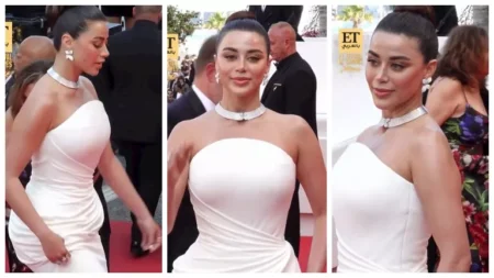 إطلالة ملكية.. 15 صورة لـ يارا السكري في ظهورها الأول بمهرجان كان