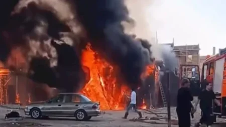 اندلاع حريق داخل بلاتوه تصوير مسلسل "بيت بابا 2" اندلاع حريق داخل بلاتوه تصوير مسلسل "بيت بابا 2"