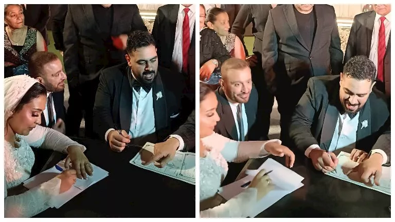 أحمد السقا يشهد على كتب كتاب أحد أبطال العتاولة أحمد السقا يشهد على كتب كتاب أحد أبطال العتاولة