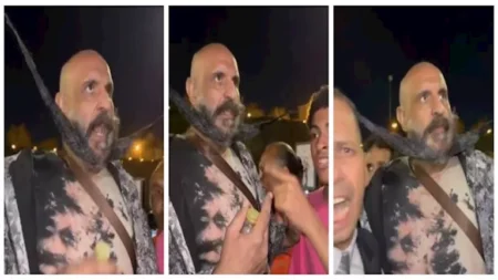 الفيديو- بعد منعه من الدخول.. ممثل يتسبب في أزمة بعزاء هاني شاكر