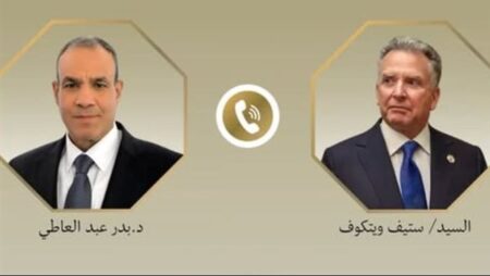 عبد العاطي يؤكد لـ ويتكوف ضرورة تكثيف الجهود لدعم المفاوضات الأمريكية - الإيرانية وتفادي شبح الحرب
