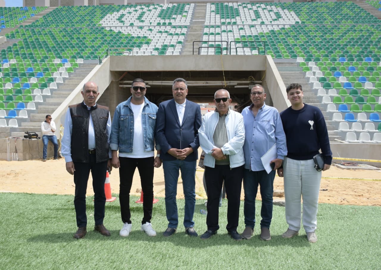 كامل أبو علي يتفقد مشروع الاستاد الجديد للنادي المصري