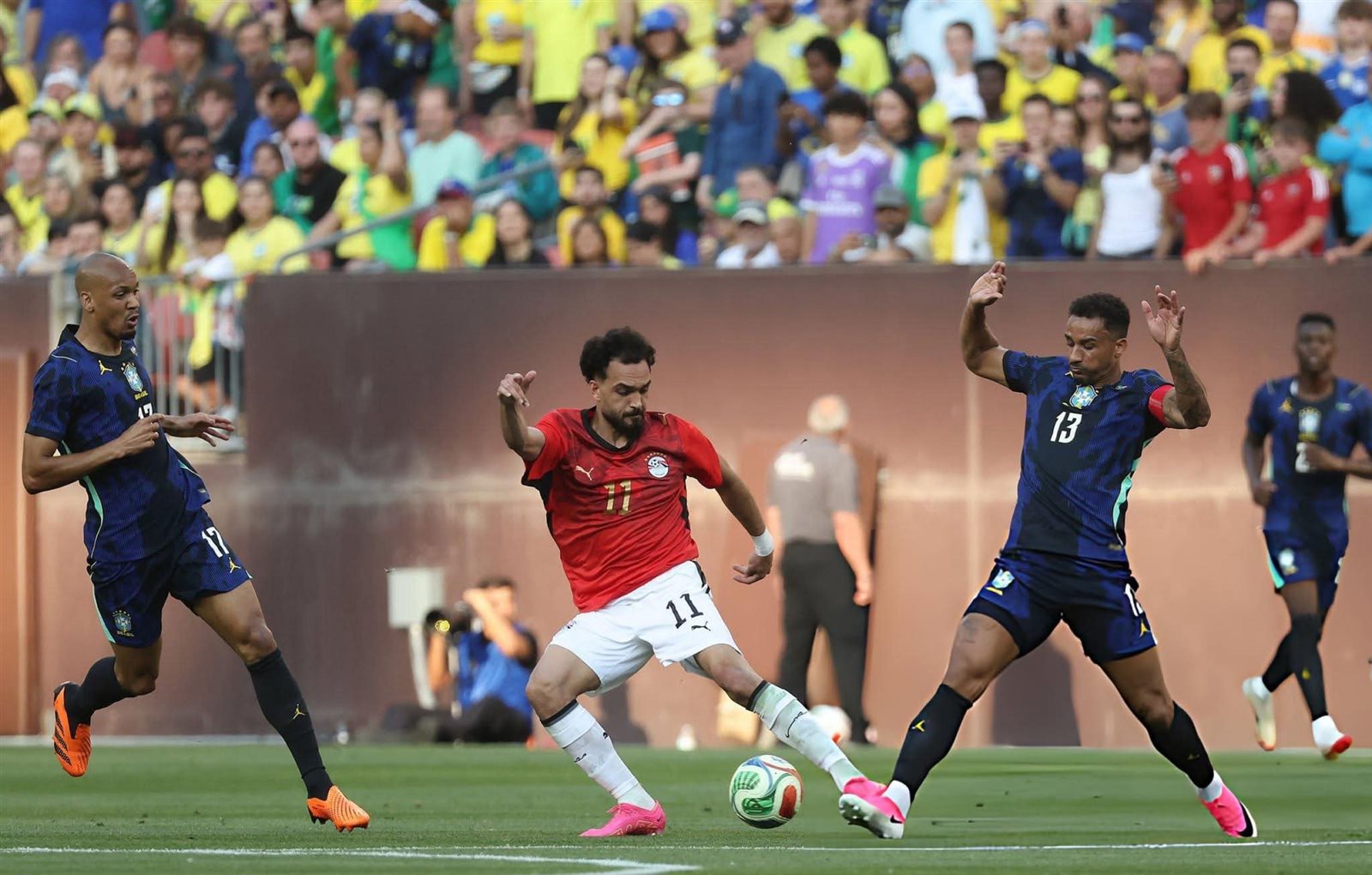 كأس العالم 2026.. منتخب مصر يخسر أمام البرازيل بنتيجة 2-1 وديًا.. صور