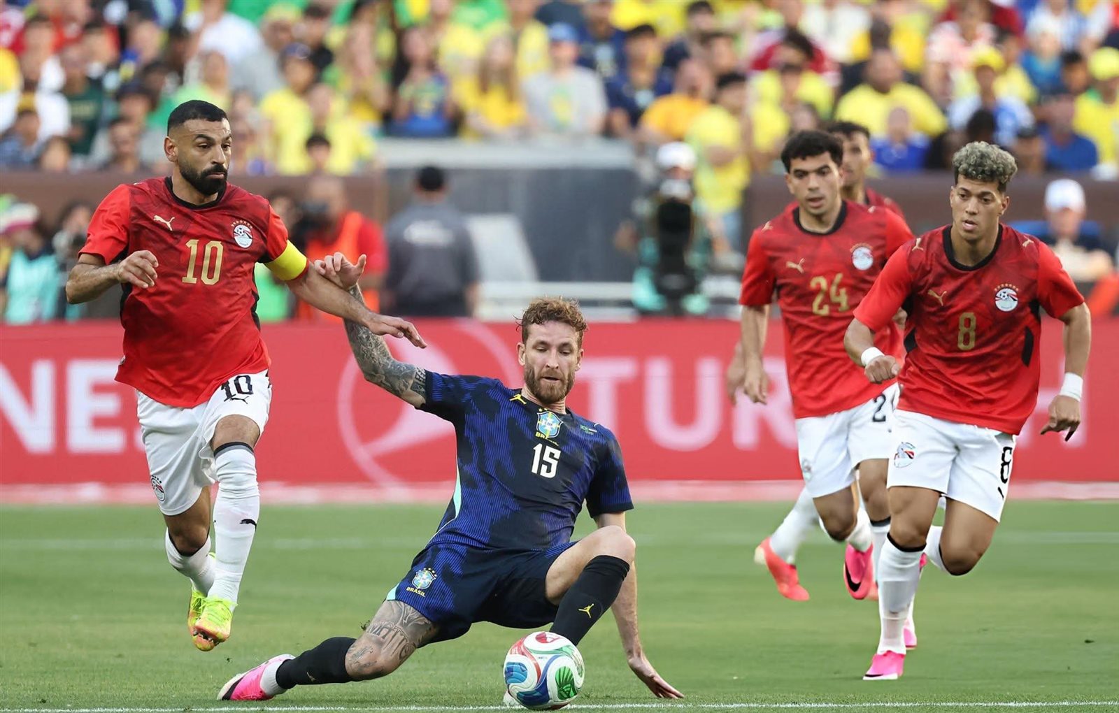 كأس العالم 2026.. منتخب مصر يخسر أمام البرازيل بنتيجة 2-1 وديًا.. صور