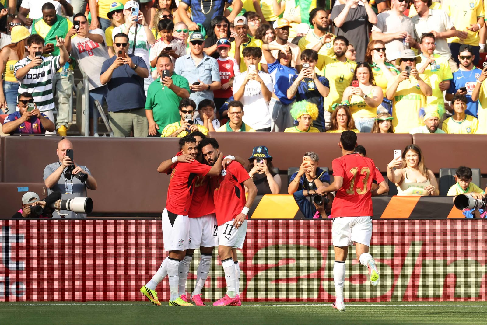 كأس العالم 2026.. منتخب مصر يخسر أمام البرازيل بنتيجة 2-1 وديًا.. صور