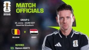 كاس العالم 2026.. أباتي حكمًا لمباراة مصر وبلجيكا في مستهل مشواره بالمونديال
