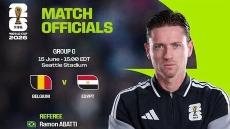 كاس العالم 2026.. أباتي حكمًا لمباراة مصر وبلجيكا في مستهل مشواره بالمونديال كاس العالم 2026.. أباتي حكمًا لمباراة مصر وبلجيكا في مستهل مشواره بالمونديال