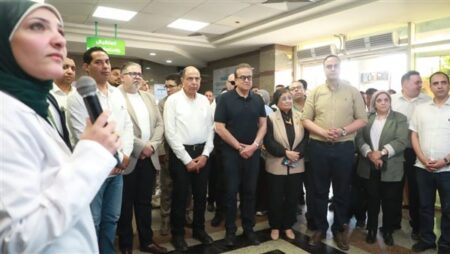 وزير الصحة يتفقد مشروع مستشفى أبو قرقاص المركزي ودير مواس التخصصي بالمنيا