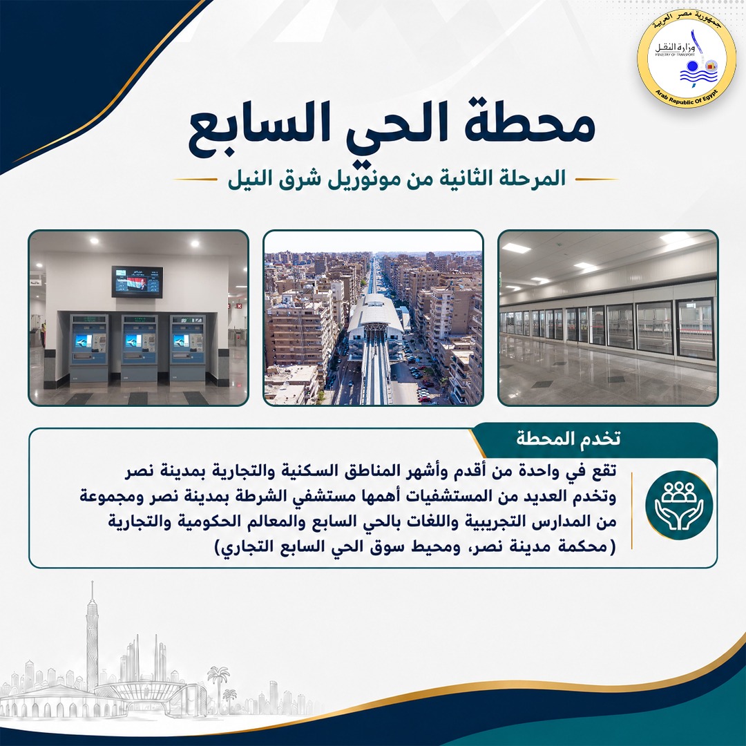 بدءا من اليوم، تشغيل كلي لمونوريل شرق النيل بكامل محطاته