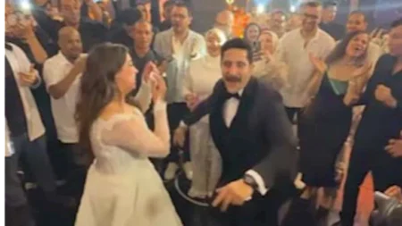 مصطفى منصور وهايدي رفعت يرقصان في حفل زفافهما.. شاهد الصور مصطفى منصور وهايدي رفعت يرقصان في حفل زفافهما.. شاهد الصور