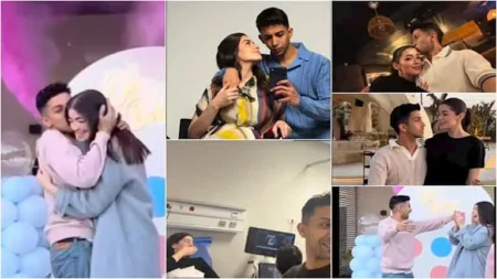 "22 صورة وفيديو" ليلى زاهر تحتفل بعيد ميلاد هشام جمال وتكشف كواليس حملها