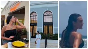 جورجينا تخطف الأنظار بملابس البحر على شواطئ ميامي الأمريكية