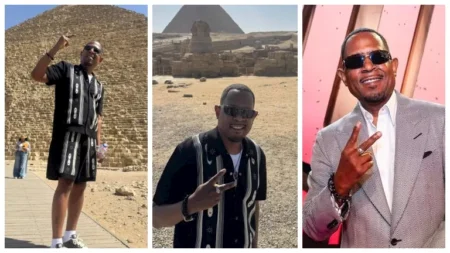 مارتن لورانس يوثق زيارته للأهرامات وأبو الهول برسالة مؤثرة للمصريين