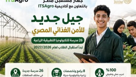 26 مدرسة للتكنولوجيا التطبيقية الزراعية تستقبل الطلاب بالعام الدراسي الجديد