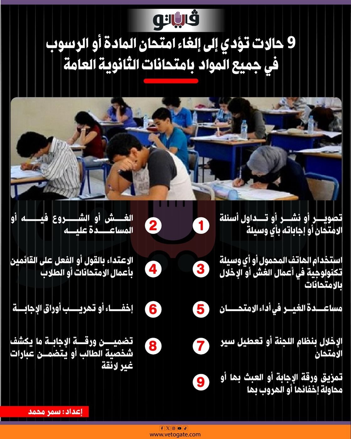 طلاب الثانوية العامة يؤدون امتحان مواد الاقتصاد والإحصاء واللغة الأجنبية الثانية غدا