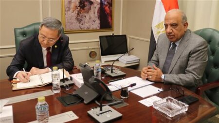 وزير الكهرباء يبحث مع مجموعة الصين لهندسة الطاقة التعاون فى مجالات دمج الطاقة المتجددة