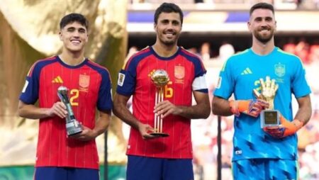 بعد التتويج باللقب.. هيمنة إسبانية على الجوائز الفردية في كأس العالم 2026 بعد التتويج باللقب.. هيمنة إسبانية على الجوائز الفردية في كأس العالم 2026