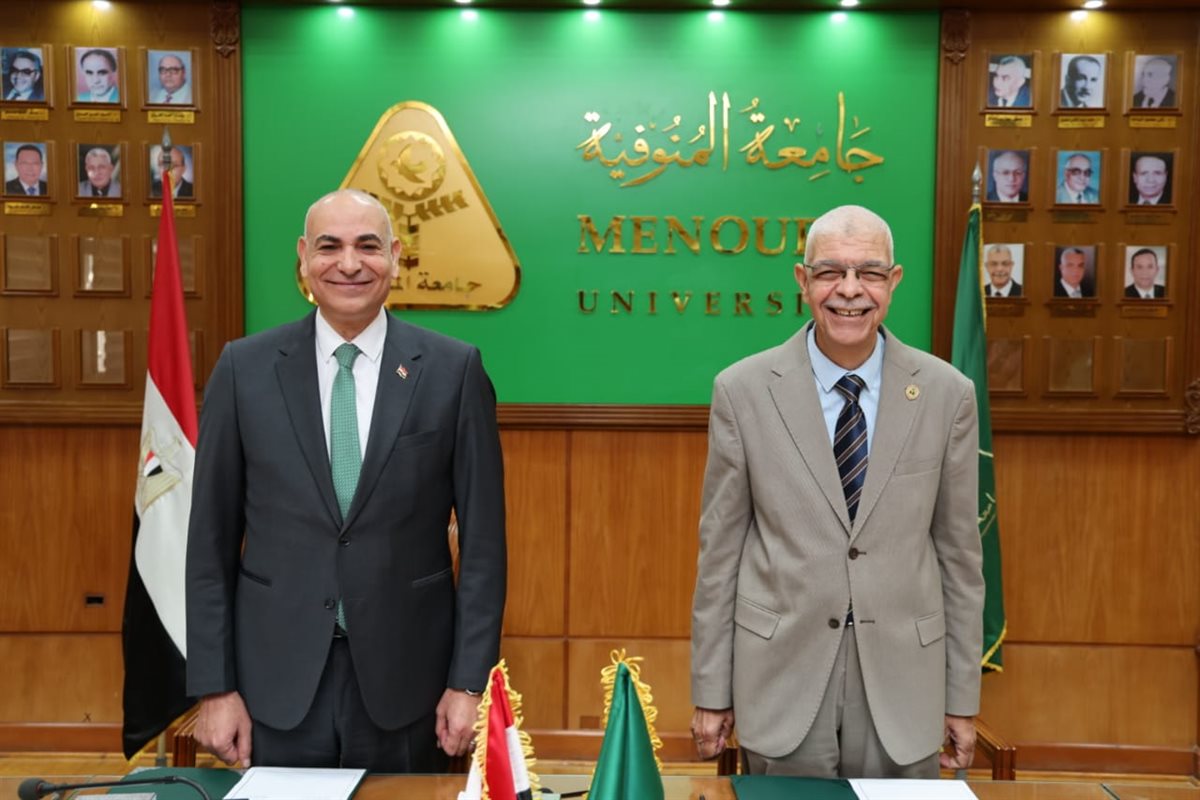 بروتوكول تعاون بين جامعتي مدينة السادات والمنوفية لدعم المشروعات الهندسية 1 بروتوكول تعاون بين جامعتي مدينة السادات والمنوفية لدعم المشروعات الهندسية