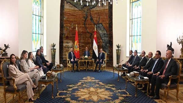 السيسي يبحث مع رئيس الجبل الأسود تعزيز التعاون الاقتصادي وأزمات الشرق الأوسط.. شاهد السيسي يبحث مع رئيس الجبل الأسود تعزيز التعاون الاقتصادي وأزمات الشرق الأوسط.. شاهد