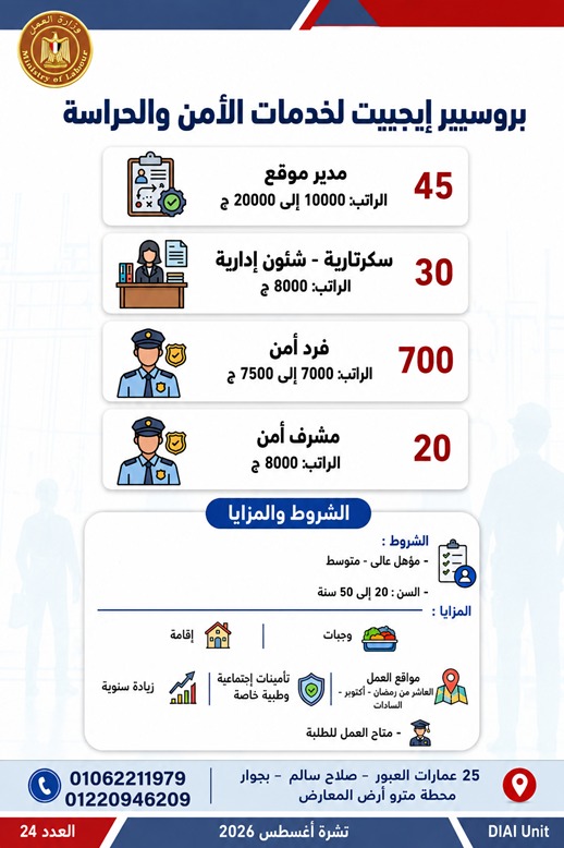 الحكومة تطرح 1355 وظيفة جديدة بالقطاع الخاص في 7 محافظات.. تعرف على التخصصات المطلوبة ومواعيد التقديم