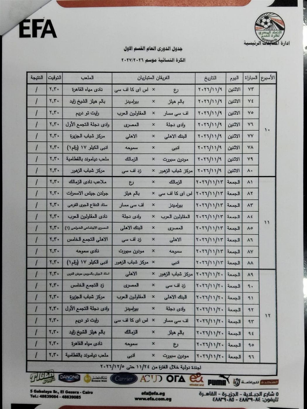 اتحاد الكرة يوجه الشكر للجهاز الفني لمنتخب الكرة النسائية