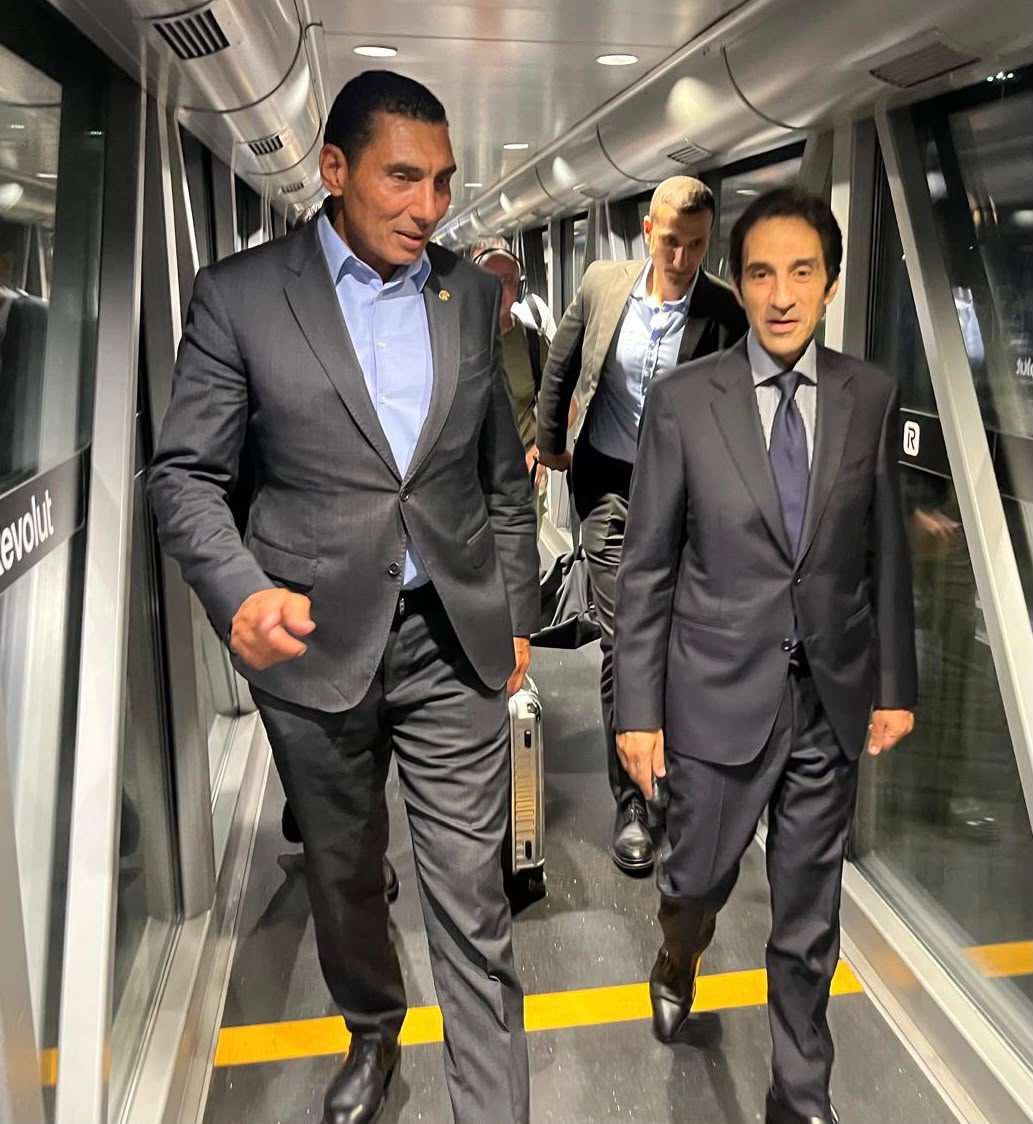 بسام راضى يستقبل وزير الشباب والرياضة لحضور افتتاح دورة ألعاب البحر المتوسط في إيطاليا 2 بسام راضى يستقبل وزير الشباب والرياضة