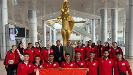 وزارة الشباب تستقبل بعثة منتخب مصر لكرة السرعة بعد التتويج الأفريقي والعربي