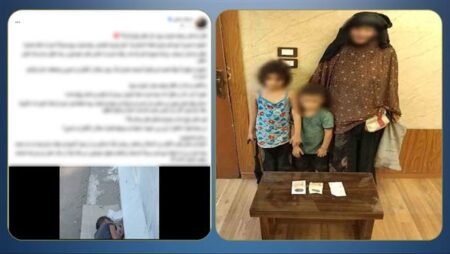 الداخلية تضبط سيدة لاستغلال طفليها في أعمال التسول وتعريض أحدهما للخطر بالغربية