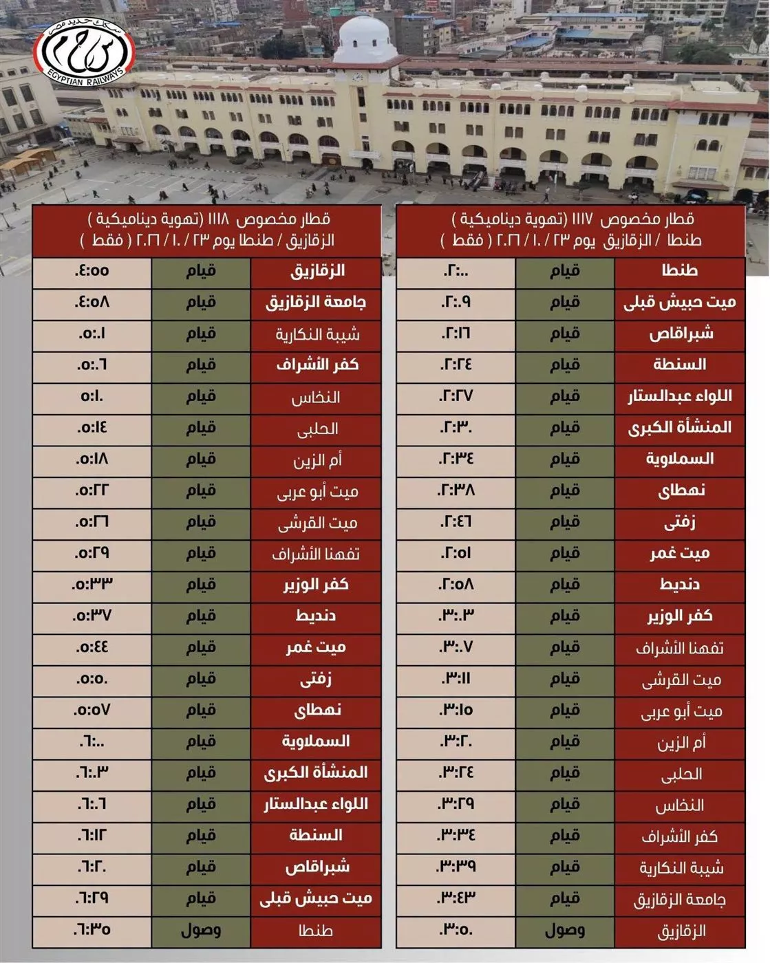 اليوم، السكة الحديد تواصل تشغيل القطارات الإضافية لخدمة زوار مولد السيد البدوي بطنطا 3 اليوم، السكة الحديد تواصل تشغيل القطارات الإضافية لخدمة زوار مولد السيد البدوي بطنطا
