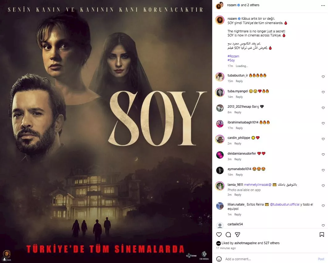 اليوم.. بدء عرض فيلم الرعب "Soy" في تركيا 1 بدء عرض فيلم سوي في تركيا