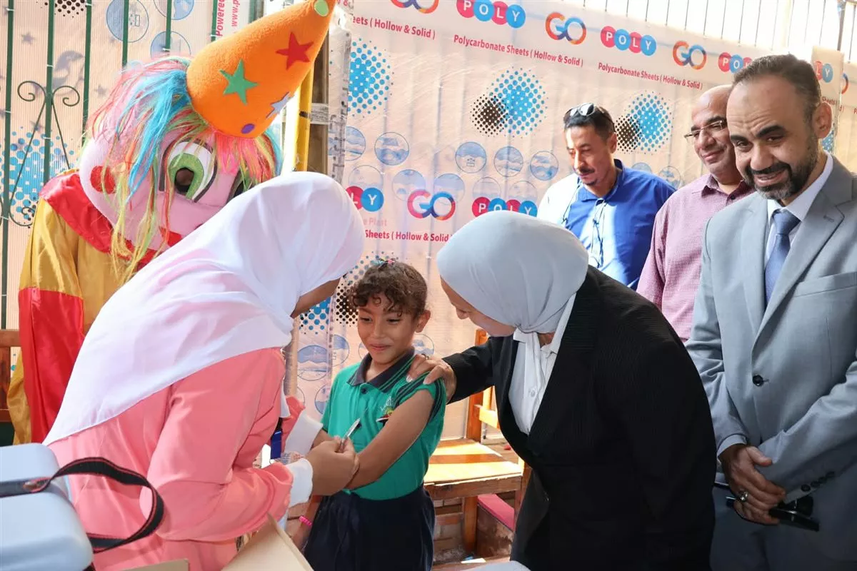  انطلاق حملة التطعيم ضد الحصبة والحصبة الألمانية بمدارس القاهرة 