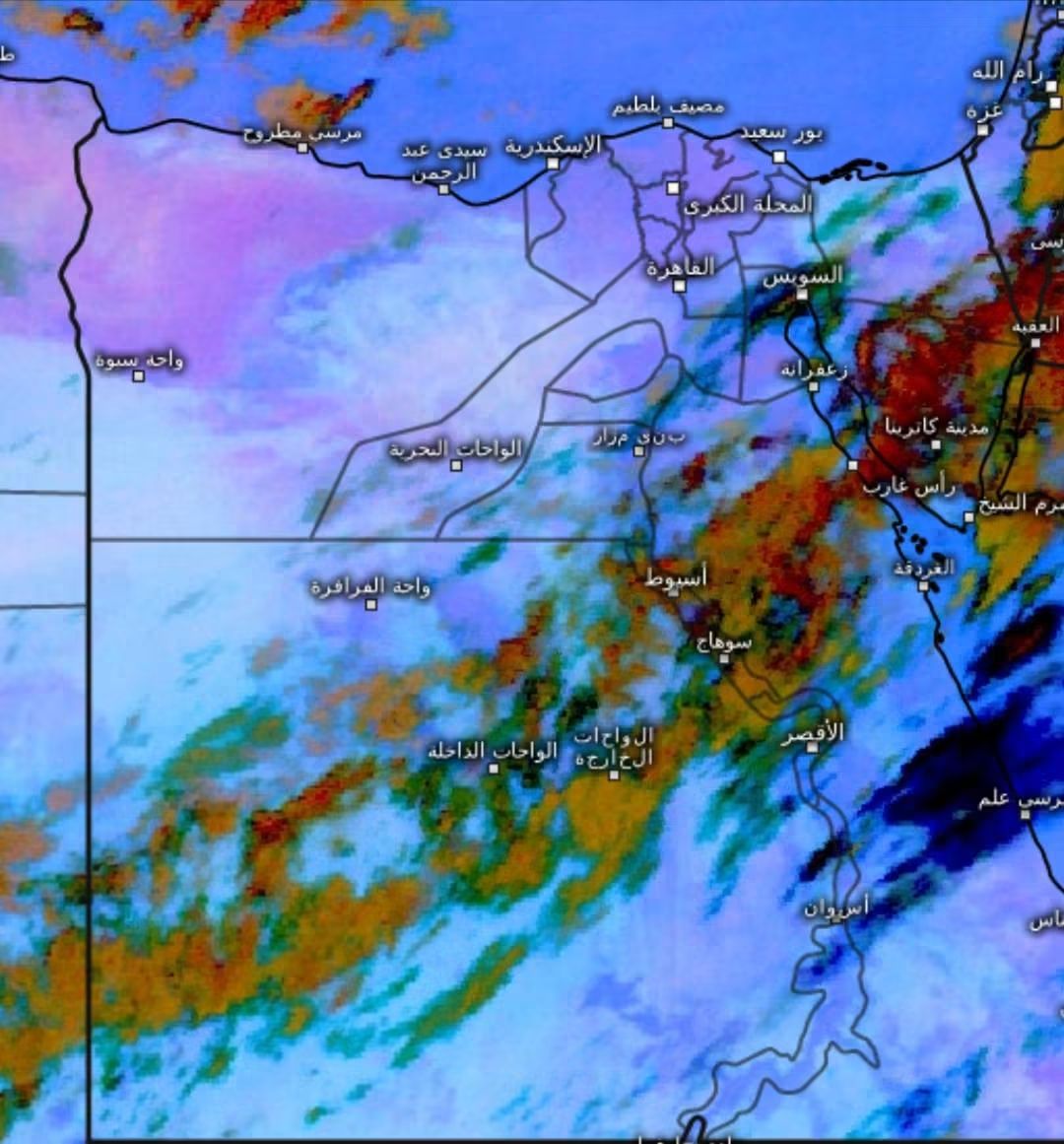الأرصاد الجوية: سحب رعدية قبالة سواحل مطروح وأمطار متفرقة تمتد للصحراء الغربية والصعيد
