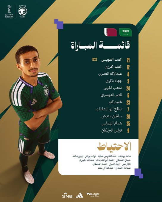 خليجي 27، تعادل سلبي بين السعودية وقطر في الشوط الأول 1 الصورة